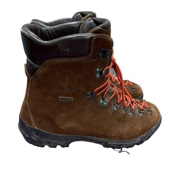 L.L BEAN Steeltoe Boots US Mens 13 Suede GoreTex Waterproof Vibram Vintage - Picture 1 of 11
